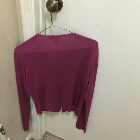 Raspbery cardigan sweater - Picture 4 of 4